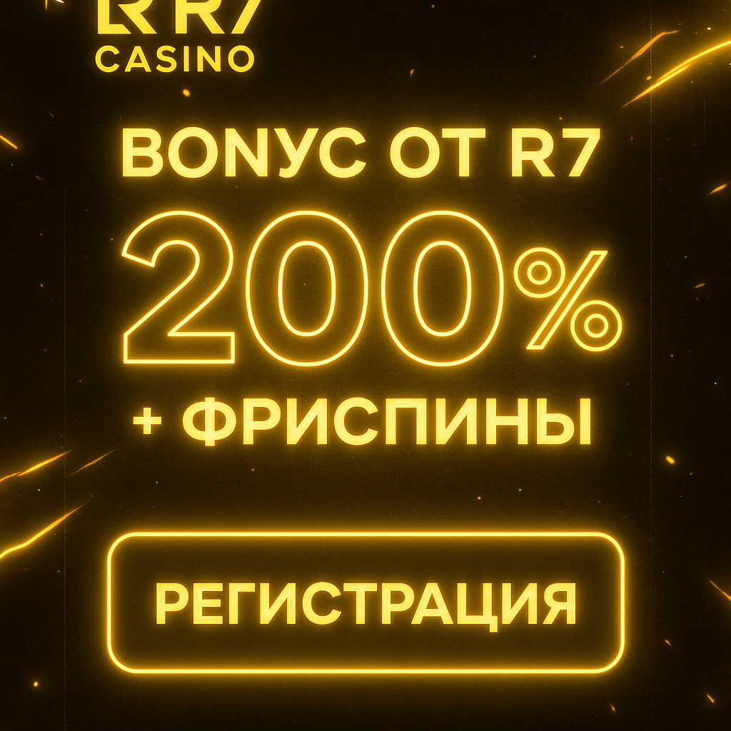 R7 Casino — бонус до 100% и 100 фриспинов при регистрации